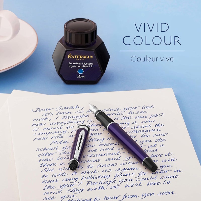 Waterman Bottled Ink Refill - Mysterious Blue (50ml) - Image 3